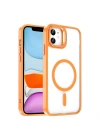 Apple iPhone 11 Kılıf M-safe Şarj Özellikli Standlı Zore M-safe Klon Lensli Kapak