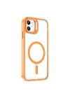 Apple iPhone 11 Kılıf M-safe Şarj Özellikli Standlı Zore M-safe Klon Lensli Kapak