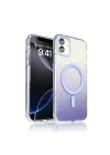 Apple iPhone 11 Kılıf M-safe Şarj Özellikli Transparan Renk Geçişli Zore Toros Kapak