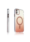 Apple iPhone 11 Kılıf M-safe Şarj Özellikli Transparan Renk Geçişli Zore Toros Kapak