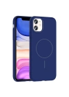 Apple iPhone 11 Kılıf M-safe Şarj Özellikli Zore Ruby Sert Kapak