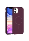 Apple iPhone 11 Kılıf M-safe Şarj Özellikli Zore Ruby Sert Kapak