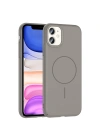 Apple iPhone 11 Kılıf M-safe Şarj Özellikli Zore Ruby Sert Kapak