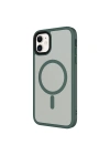 Apple iPhone 11 Kılıf Mat Arka Yüzey Wireless Şarj Özellikli Zore Flet M-safe Kapak