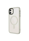 Apple iPhone 11 Kılıf Mat Arka Yüzey Wireless Şarj Özellikli Zore Flet M-safe Kapak
