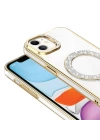 Apple iPhone 11 Kılıf Pırlanta Taş Tasarımlı M-safe Şarj Özellikli Zore Karetta Silikon Kapak