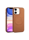 Apple iPhone 11 Kılıf PU Deri M-safe Wireless Şarj Özellikli Zore Derix Kapak