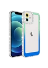 Apple iPhone 11 Kılıf Simli ve Renk Geçiş Tasarımlı Lens Korumalı Zore Park Kapak