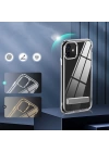 Apple iPhone 11 Kılıf Standlı Şeffaf Silikon Zore L-Stand Kapak
