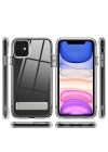 Apple iPhone 11 Kılıf Standlı Şeffaf Silikon Zore L-Stand Kapak