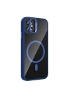 Apple iPhone 11 Kılıf Standlı ve Kamera Lens Hediyeli M-Safe Şarj Özellikli Zore Etro Kapak
