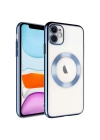 Apple iPhone 11 Kılıf Wireless Şarj Özellikli Sert PC Zore Riksos M-safe Kapak