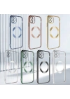 Apple iPhone 11 Kılıf Wireless Şarj Özellikli Sert PC Zore Riksos M-safe Kapak