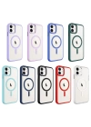 Apple iPhone 11 Kılıf Wireless Şarj Özellikli Zore Krom M-safe Silikon Kapak