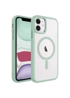 Apple iPhone 11 Kılıf Wireless Şarj Özellikli Zore Krom M-safe Silikon Kapak