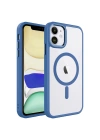 Apple iPhone 11 Kılıf Wireless Şarj Özellikli Zore Krom M-safe Silikon Kapak