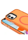 Apple iPhone 11 Kılıf Zore M-safe Şarj Özellikli Buzlu Transparan C-Pro Sert Kapak