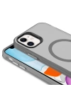 Apple iPhone 11 Kılıf Zore M-safe Şarj Özellikli Buzlu Transparan C-Pro Sert Kapak
