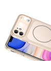 Apple iPhone 11 Kılıf Zore M-Safe Şarj Özellikli Kamera Korumalı Formen Kapak