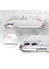 Apple iPhone 11 Kılıf Zore Şeffaf Ultra İnce Airbag Tasarımlı Okka Kapak