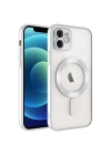 Apple iPhone 12 Kılıf Kamera Korumalı M-safe Wireless Şarj Özellikli Zore Demre Kapak