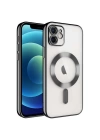 Apple iPhone 12 Kılıf Kamera Korumalı M-safe Wireless Şarj Özellikli Zore Demre Kapak