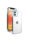 Apple iPhone 12 Kılıf Kamera Korumalı Renkli Çerçeveli Zore Garaj Kapak
