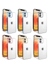 Apple iPhone 12 Kılıf Kamera Korumalı Renkli Çerçeveli Zore Garaj Kapak