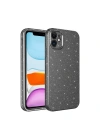 Apple iPhone 12 Kılıf Kamera Korumalı Simli Lüks Zore Koton Kapak