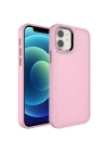 Apple iPhone 12 Kılıf Metal Çerçeve ve Buton Tasarımlı Sert Zore Botox Kapak