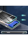 Apple iPhone 12 Kılıf Standlı Şeffaf Silikon Zore L-Stand Kapak