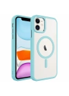 Apple iPhone 12 Kılıf Wireless Şarj Özellikli Zore Krom M-safe Silikon Kapak