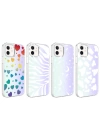 Apple iPhone 12 Kılıf Zore M-Blue Desenli Kapak
