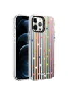 Apple iPhone 12 Pro Kılıf Desenli Zore Silver Sert Kapak