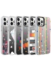 Apple iPhone 12 Pro Kılıf Desenli Zore Silver Sert Kapak