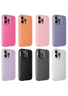 Apple iPhone 12 Pro Kılıf Kamera Korumalı Simli Lüks Zore Koton Kapak