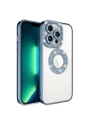 Apple iPhone 12 Pro Kılıf Kamera Korumalı Taş Süslemeli Arkası Şeffaf Zore Asya Kapak