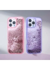 Apple iPhone 12 Pro Kılıf Sıvılı Simli Şeffaf Arka Yüzey Zore Keto Silikon Kapak