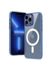 Apple iPhone 12 Pro Kılıf Wireless Şarj Özellikli Zore Krom M-safe Silikon Kapak