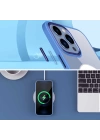 Apple iPhone 12 Pro Kılıf Wireless Şarj Özellikli Zore Krom M-safe Silikon Kapak
