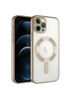 Apple iPhone 12 Pro Max Kılıf Kamera Korumalı M-safe Wireless Şarj Özellikli Zore Demre Kapak