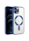 Apple iPhone 12 Pro Max Kılıf Kamera Korumalı M-safe Wireless Şarj Özellikli Zore Demre Kapak