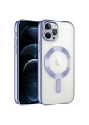Apple iPhone 12 Pro Max Kılıf Kamera Korumalı M-safe Wireless Şarj Özellikli Zore Demre Kapak