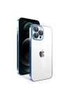 Apple iPhone 12 Pro Max Kılıf Kamera Korumalı Renkli Çerçeveli Zore Garaj Kapak