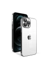 Apple iPhone 12 Pro Max Kılıf Kamera Korumalı Renkli Çerçeveli Zore Garaj Kapak