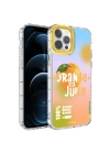 Apple iPhone 12 Pro Max Kılıf Kamera Korumalı Renkli Desenli Sert Silikon Zore Korn Kapak