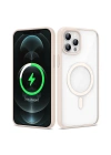 Apple iPhone 12 Pro Max Kılıf M-safe Wireless Şarj Özellikli Silikon Zore Ege Kapak