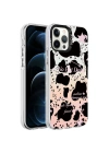 Apple iPhone 12 Pro Max Kılıf Mermer Desenli Zore Marbello Kapak