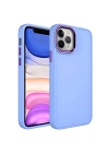 Apple iPhone 12 Pro Max Kılıf Metal Çerçeve ve Buton Tasarımlı Silikon Zore Luna Kapak