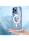 Apple iPhone 12 Pro Max Kılıf Wireless Şarj Özellikli Zore Krom M-safe Silikon Kapak